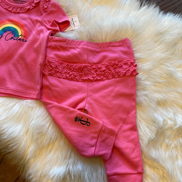 Juicy Couture Baby Girls Pink Rainbow 2-piece Set NWT - Picture 7 of 9